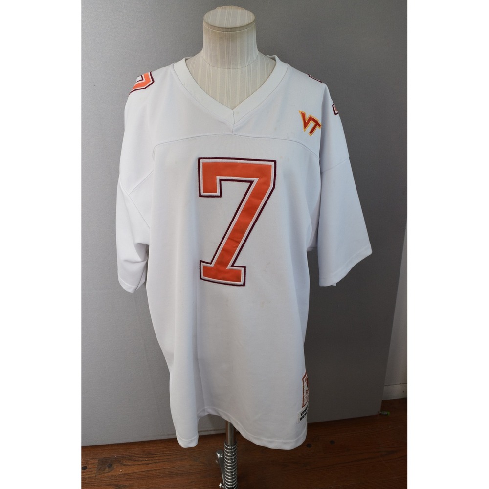 Gridiron Greats Michael Vick Jersey 52 White Virginia Tech Hokies Stitched Mens